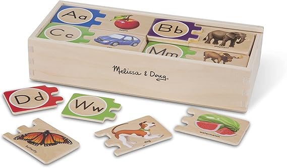 Melissa & Doug Self-Correcting Alphabet Wooden Puzzles with Storage Box (52 pcs) ABC Puzzles, Wooden Alphabet Puzzle for Kids Ages 4+ nirvanaguru