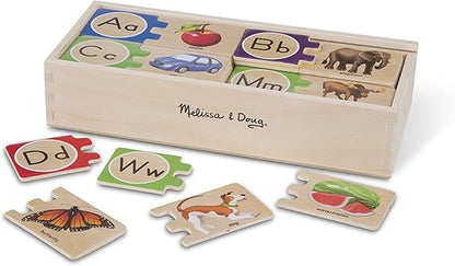 Melissa & Doug Self-Correcting Alphabet Wooden Puzzles with Storage Box (52 pcs) ABC Puzzles, Wooden Alphabet Puzzle for Kids Ages 4+ nirvanaguru