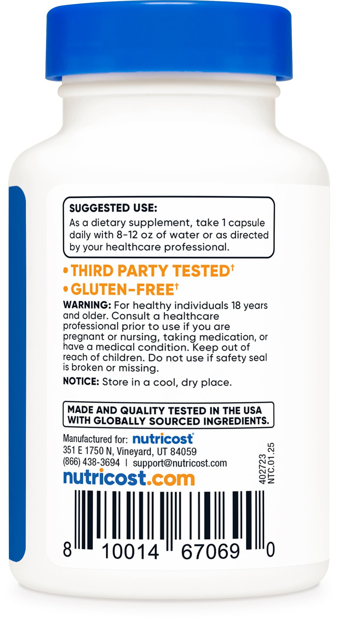 Nutricost Tudca 250mg, 60 Capsules (Tauroursodeoxycholic Acid) - Premium Quality Nirvana Guru