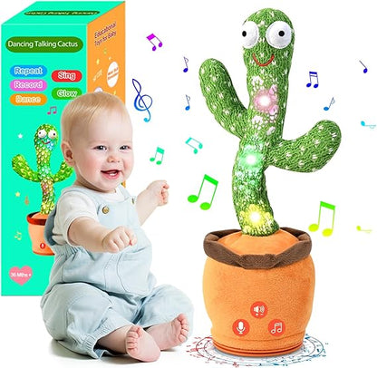 Dancing Talking Cactus Toy for Baby Toddler, Boys Girls Gifts Singing Mimicking Recording Repeating What You Say Baby Toys with 120 English Songs (Adjustable Volume) nirvanaguru