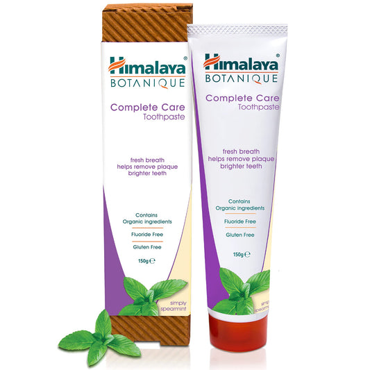 Himalaya Botanique Complete Care Toothpaste, Variety Pack - Fluoride Free Toothpaste for Clean Teeth & Fresh Breath - Vegan, Gluten Free, No Artificial Flavors, 5.29 oz (Pack of 4) - Nirvana Guru