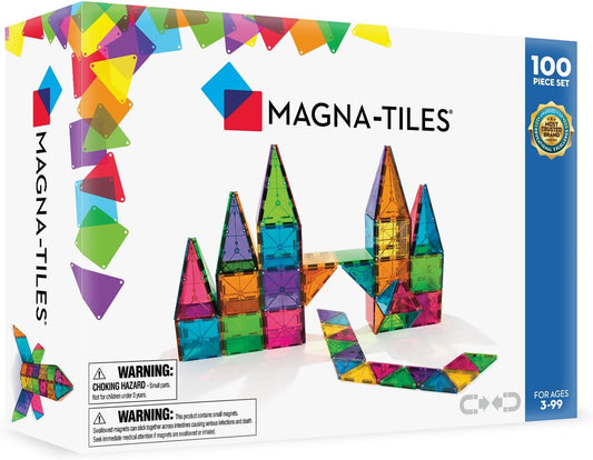 MAGNA-TILES Classic 100-Piece Magnetic Construction Set, The ORIGINAL Magnetic Building Brand Nirvana Guru