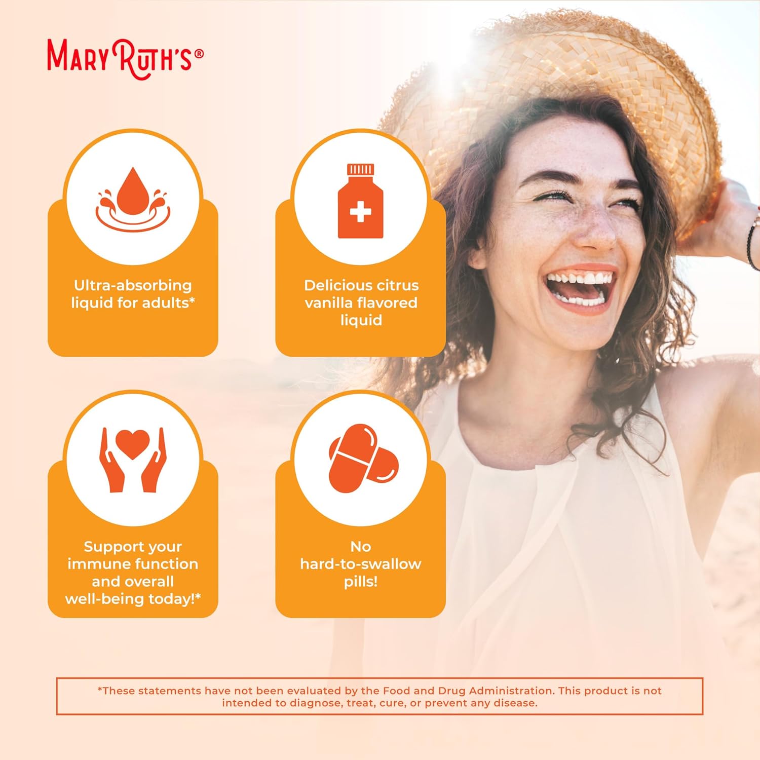 MaryRuth Organics Liposomal Vitamin C | Immune Support Supplement | Megadose Vitamin C Supplement 500mg | Skin Care | Liquid Vitamin C | Vitamin E | Vegan | Non GMO | 30 Servings - Nirvana Guru