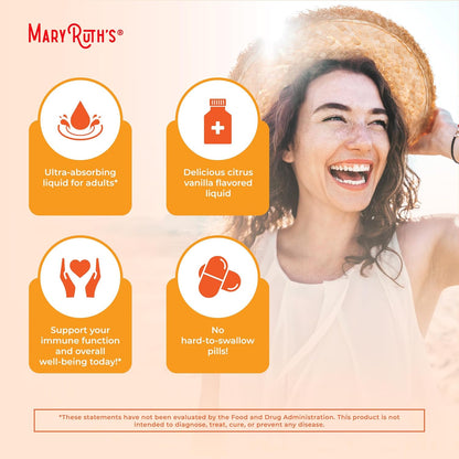 MaryRuth Organics Liposomal Vitamin C | Immune Support Supplement | Megadose Vitamin C Supplement 500mg | Skin Care | Liquid Vitamin C | Vitamin E | Vegan | Non GMO | 30 Servings - Nirvana Guru