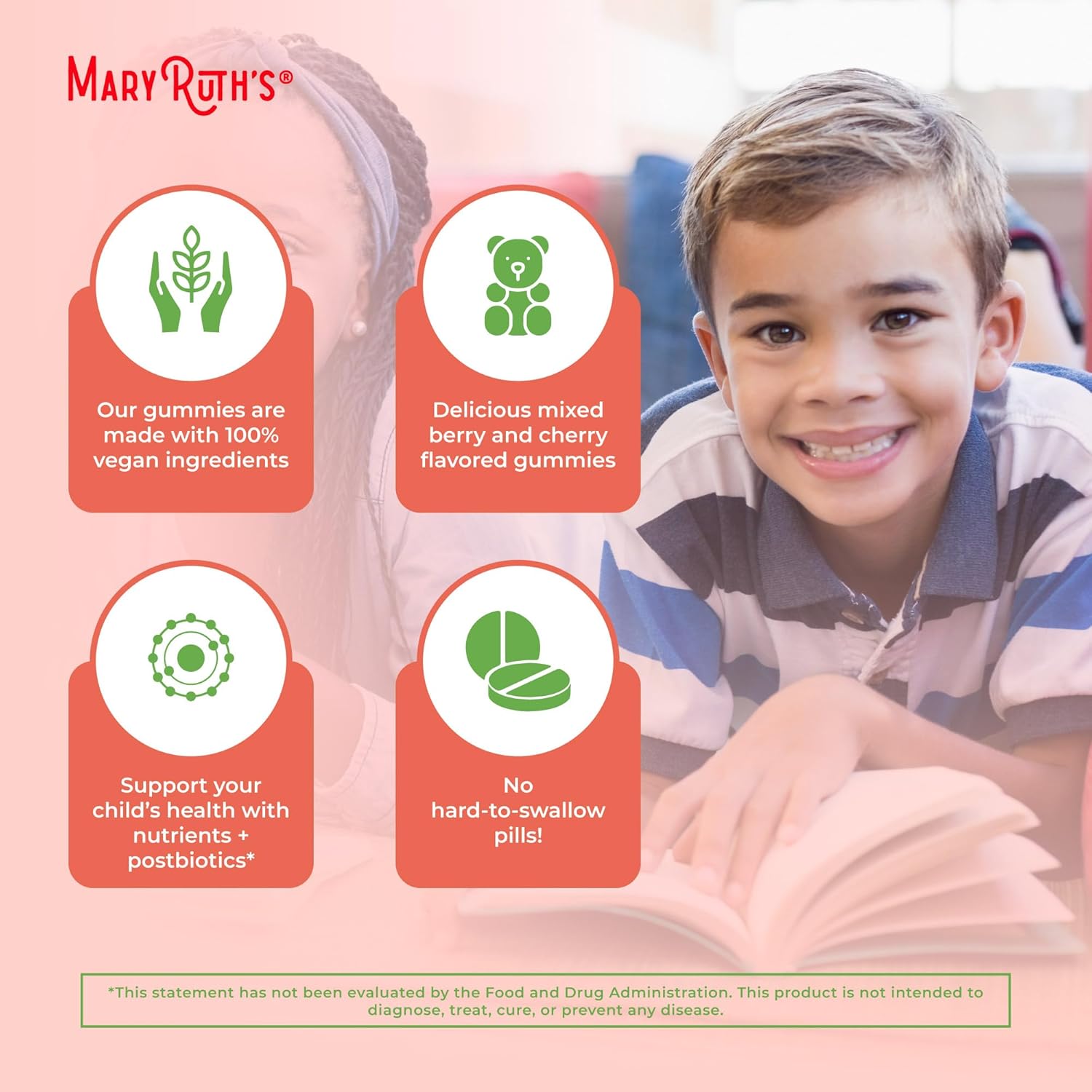 MaryRuth Organics Kids Vitamins | USDA Organic | Multivitamin Gummies + Postbiotics for Ages 4+ | Lactobacillus Rhamnosus | Vegan | Non-GMO | 60 Count - Nirvana Guru
