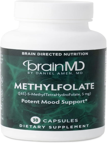 Dr Amen BrainMD Methylfolate - 30 Capsules - Potent Mood Support - Gluten Free - 30 Servings Nirvana Guru