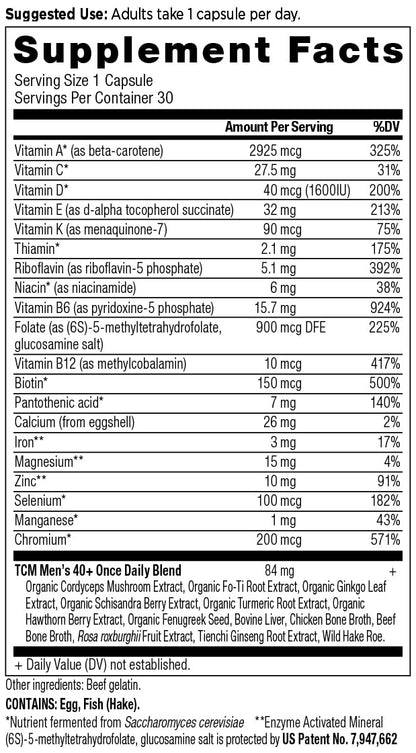 ANCIENT NUTRITION Men's 40+ 1-Day Multivitamin, 30 CT - Nirvana Guru