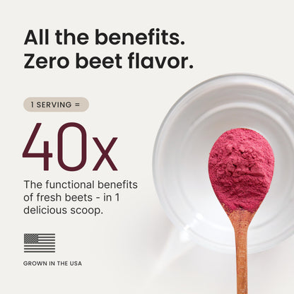 HumanN SuperBeets Beet Root Powder - Non-GMO Beetroot Superfood - Nitric Oxide Supplement for Heart Health, Circulation & Blood Pressure Support - Black Cherry, 30 Servings - Nirvana Guru