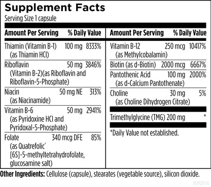 Designs for Health Methylated Vitamin B Complex - Vitamin B Supplements with B12 Vitamins, B1, B3, Niacin, B6, Folate & Biotin - Methylated Multivitamin for Metabolic + Heart Health (120 Capsules) Nirvana Guru
