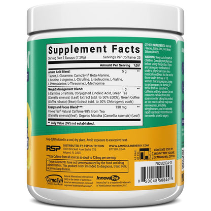 RSP NUTRITION AminoLean Pre Workout Powder, Amino Energy & Weight Management with Vegan BCAA Amino Acids, Natural Caffeine, Preworkout Boost for Men & Women, 30 Serv, Pink Lemonade… Nirvana Guru