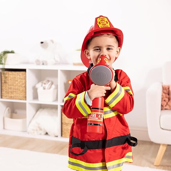 Melissa & Doug Fire Chief Role Play Costume Dress-Up Set, Pretend Play Firefighter Outfit with Realistic Accessories for Kids and Toddlers Ages 3+ nirvanaguru
