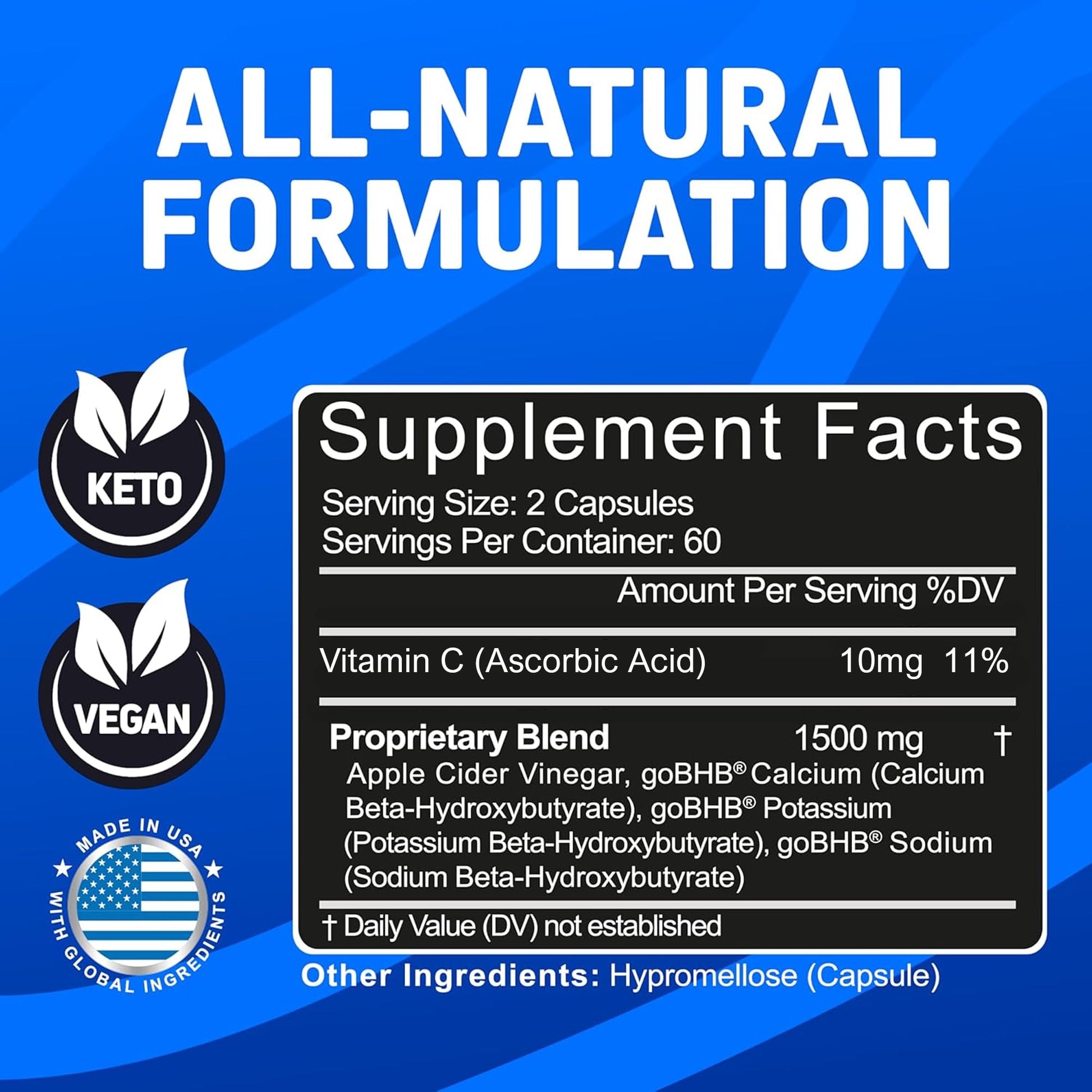 Herbtonics GLP-1 Support Supplement – Apple Cider Vinegar Capsules & Keto BHB | Keto Diet Pills for Women & Men | Supports Appetite & Metabolic Function | 60 Keto ACV Capsules - Nirvana Guru