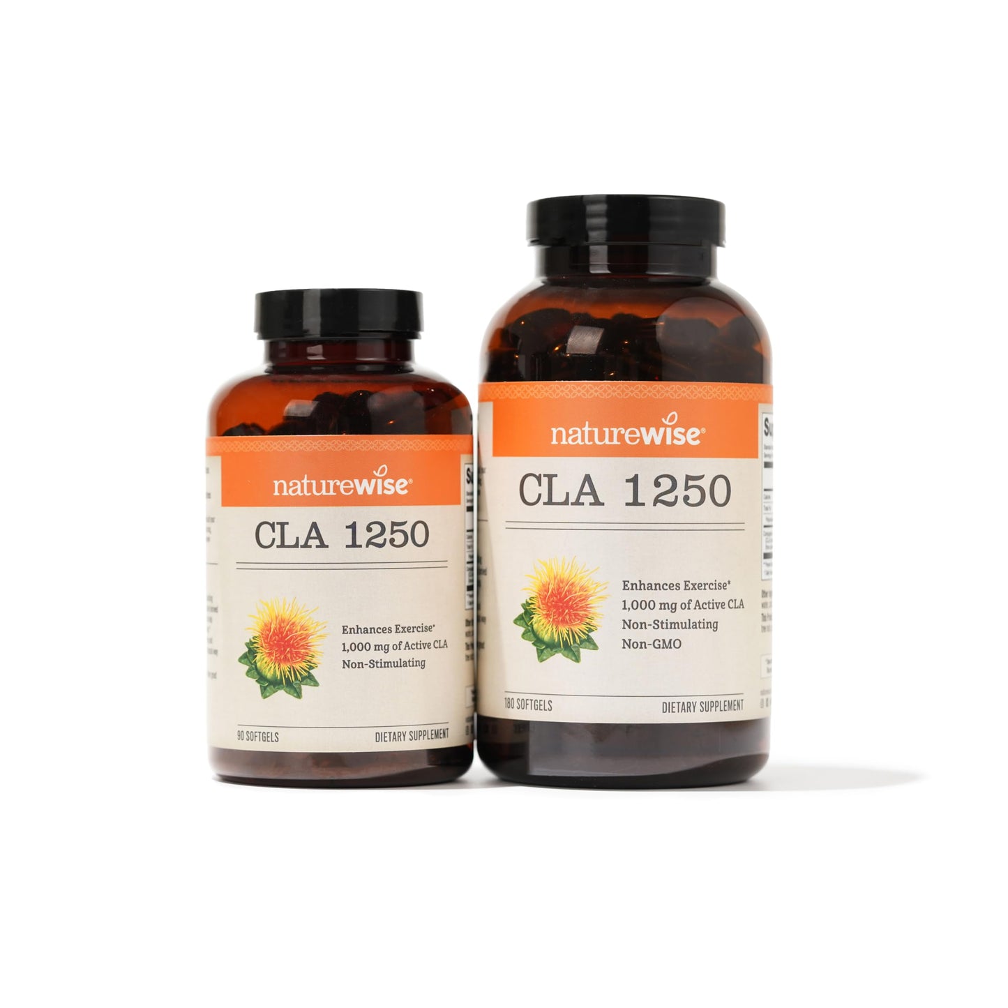 NatureWise CLA 1300 - 95% Active Conjugated Linoleic Acid for Women and Men, Not Stimulating, Supports Weight & Fitness Goals - Non-GMO, Gluten Free - 180 Softgels[2-Month Supply] - Nirvana Guru