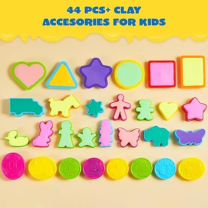 JOYIN 44 Clay Tools Set for Kids, Clay Accessories with Various Plastic Molds, Rolling Pins, Cutters nirvanaguru
