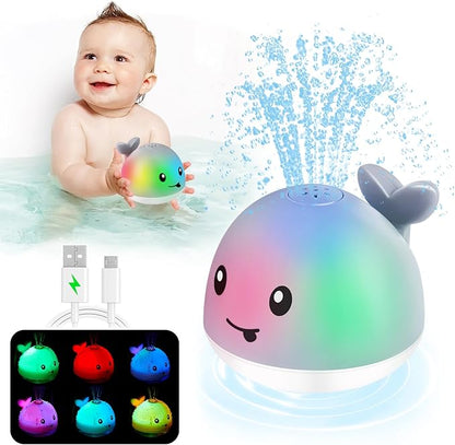 Baby Bath Toys, Toddler Bath Toys for Kids Ages 1-3, Light Up Whale Bath Toy Sprinkler, Pool Water Table Infant Baby Toys 6-12-18 Months, Bathtub Fountain Toy, Toddler 1st Birthday 1 2 3 Gifts nirvanaguru
