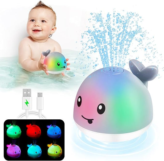 Baby Bath Toys, Toddler Bath Toys for Kids Ages 1-3, Light Up Whale Bath Toy Sprinkler, Pool Water Table Infant Baby Toys 6-12-18 Months, Bathtub Fountain Toy, Toddler 1st Birthday 1 2 3 Gifts nirvanaguru