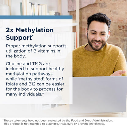 Designs for Health Methylated Vitamin B Complex - Vitamin B Supplements with B12 Vitamins, B1, B3, Niacin, B6, Folate & Biotin - Methylated Multivitamin for Metabolic + Heart Health (120 Capsules) Nirvana Guru