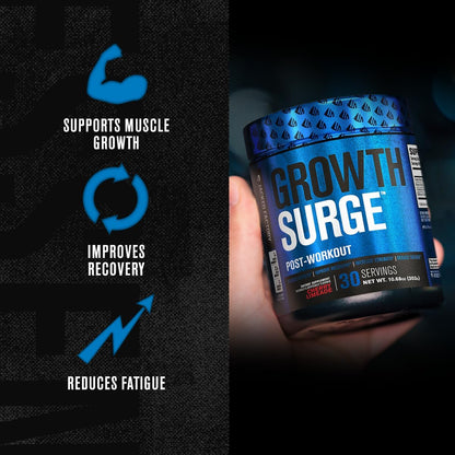 Jacked Factory Growth Surge Creatine Post Workout w/L-Carnitine - Daily Muscle Builder & Recovery Supplement with Creatine Monohydrate, Betaine, L-Carnitine L-Tartrate - 30 Servings, Swoleberry Nirvana Guru