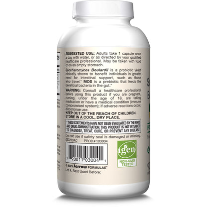 Jarrow Formulas Saccharomyces Boulardii Probiotics + MOS 5 Billion CFU Probiotic Yeast for Intestinal Health Support, Gut Health Supplements for Women and Men, 180 Veggie Capsules, 180 Day Supply - Nirvana Guru