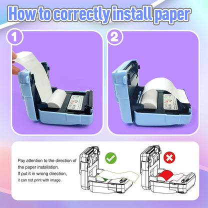 Kids Camera Instant Print, Christmas Birthday Gifts for Kids Age 3-12, Selfie Digital Camera with 1080P Videos,Toddler Portable Travel Cameras Toy for 4 5 6 7 8 9 Year Old Boys Girls-Blue Nirvana Guru