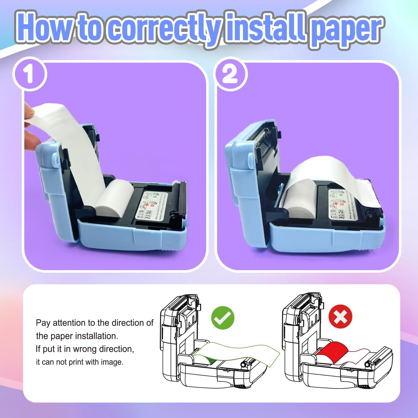 Kids Camera Instant Print, Christmas Birthday Gifts for Kids Age 3-12, Selfie Digital Camera with 1080P Videos,Toddler Portable Travel Cameras Toy for 4 5 6 7 8 9 Year Old Boys Girls-Blue Nirvana Guru