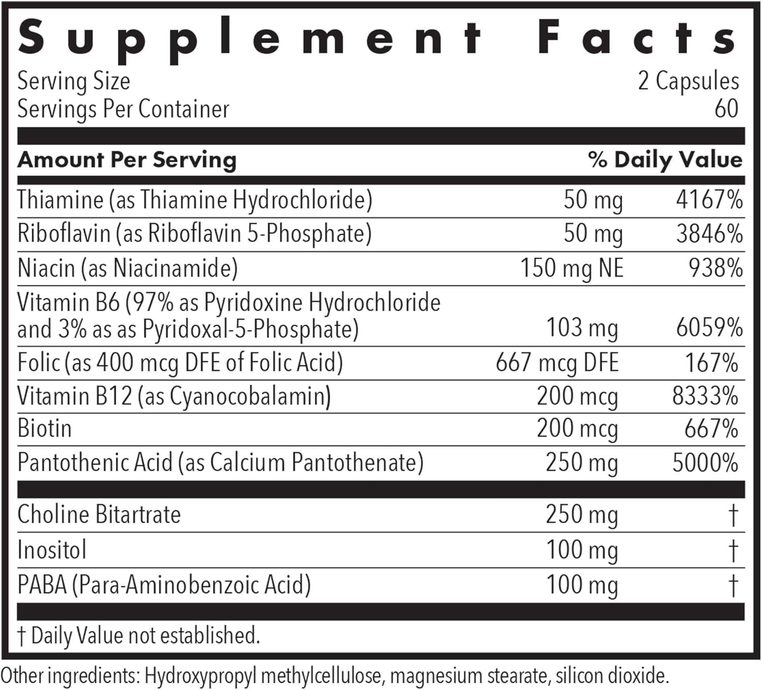 Allergy Research Group Super Vitamin B Supplement - B Vitamin Complex for Men & Women, with Vitamin B12 and B6, Vegetarian Capsules - 120 Count Nirvana Guru