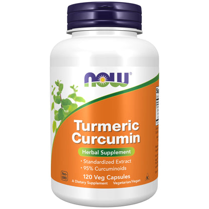 NOW Foods Supplements, Turmeric Curcumin, Derived from Turmeric Root Extract, Herbal Supplement, 120 Veg Capsules - Nirvana Guru