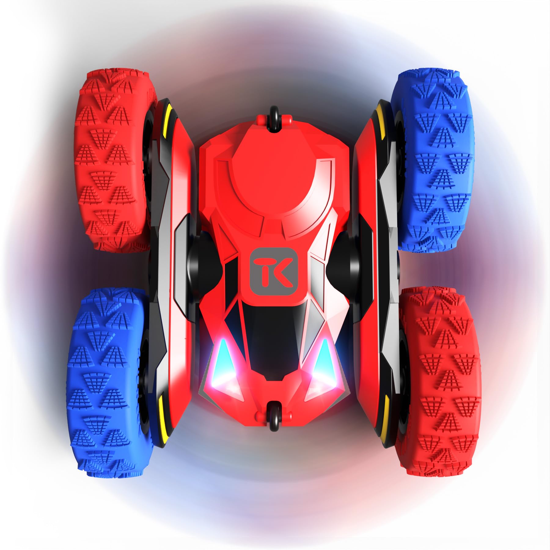 Threeking RC Stunt Cars Remote Control Car Double-Sided Driving 360-degree Flips Rotating Car Toy, Green Nirvana Guru