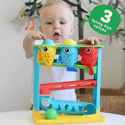 Move2Play, Feed The Fish | Interactive Baby & Toddler Toy | 1, 2+ Year Old Gift & Birthday Present | Boys & Girls Babies Ages 6, 7, 8, 9, 10, 12, 18, 24+ Months Old Nirvana Guru