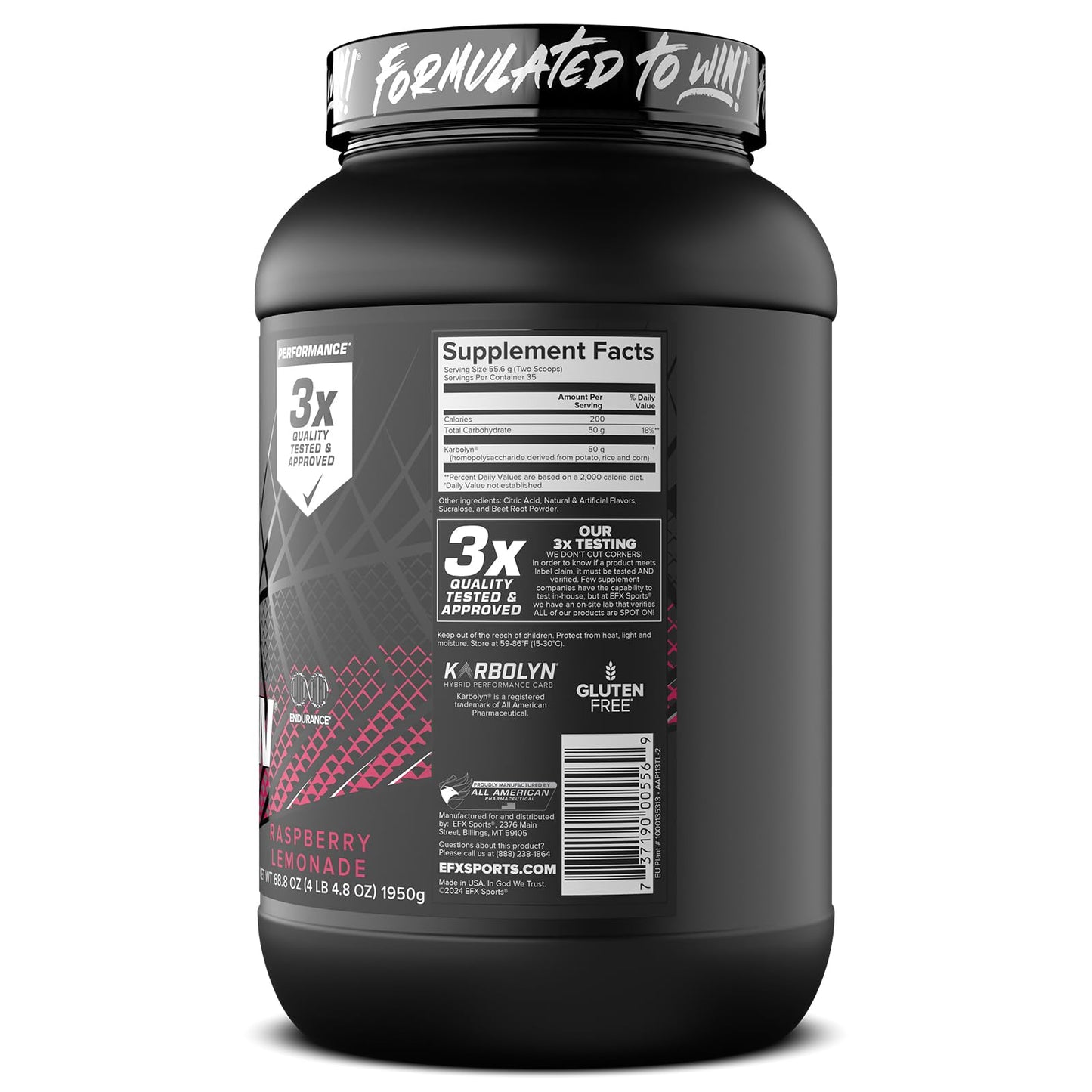 EFX Sports Karbolyn Fuel | Fast-Absorbing Carbohydrate Powder | Carb Load, Sustained Energy, Quick Recovery | Stimulant Free | 39 Servings (Neutral) Nirvana Guru