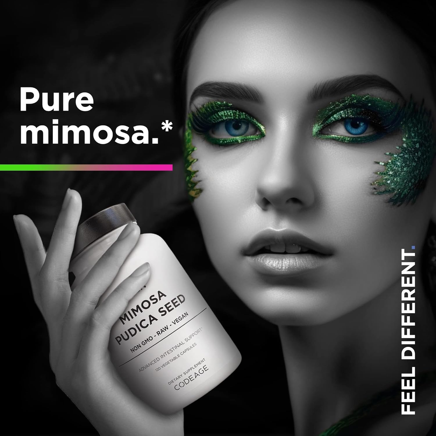Amen Organic Mimosa Pudica Seeds Capsules, 2 Month Supply, Vegan Mimosa Pudica Seed Plant Supplement - Mimosine Sensitive Plant Pills - Fat Soluble Dietary Supplement - Non-GMO & Vegan - 120 Capsules Nirvana Guru