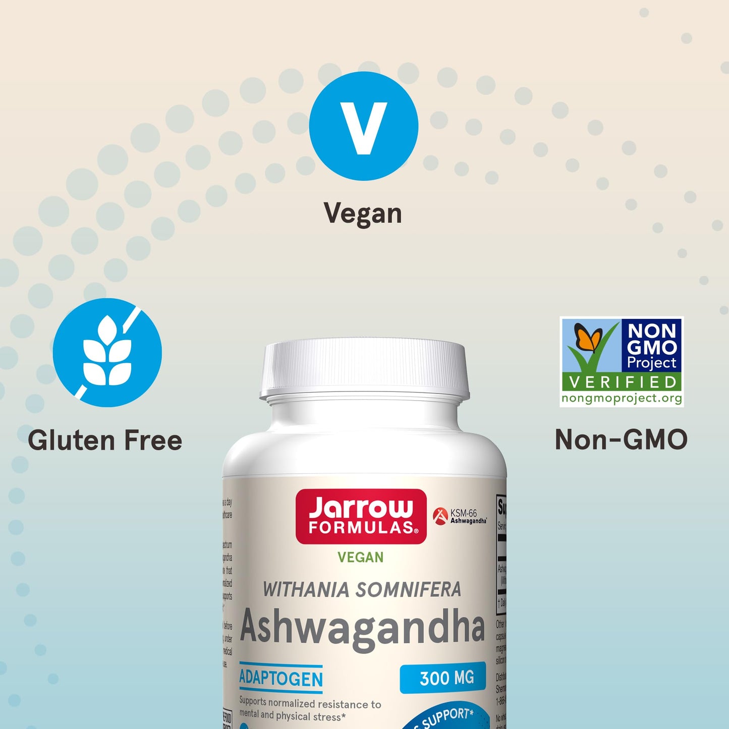 Jarrow Formulas® Ashwagandha Capsules, 300 mg Supplement Supports Normalized Resistance to Mental and Physical Stress, 120 Veggie Capsules, 60 Day Supply - Nirvana Guru