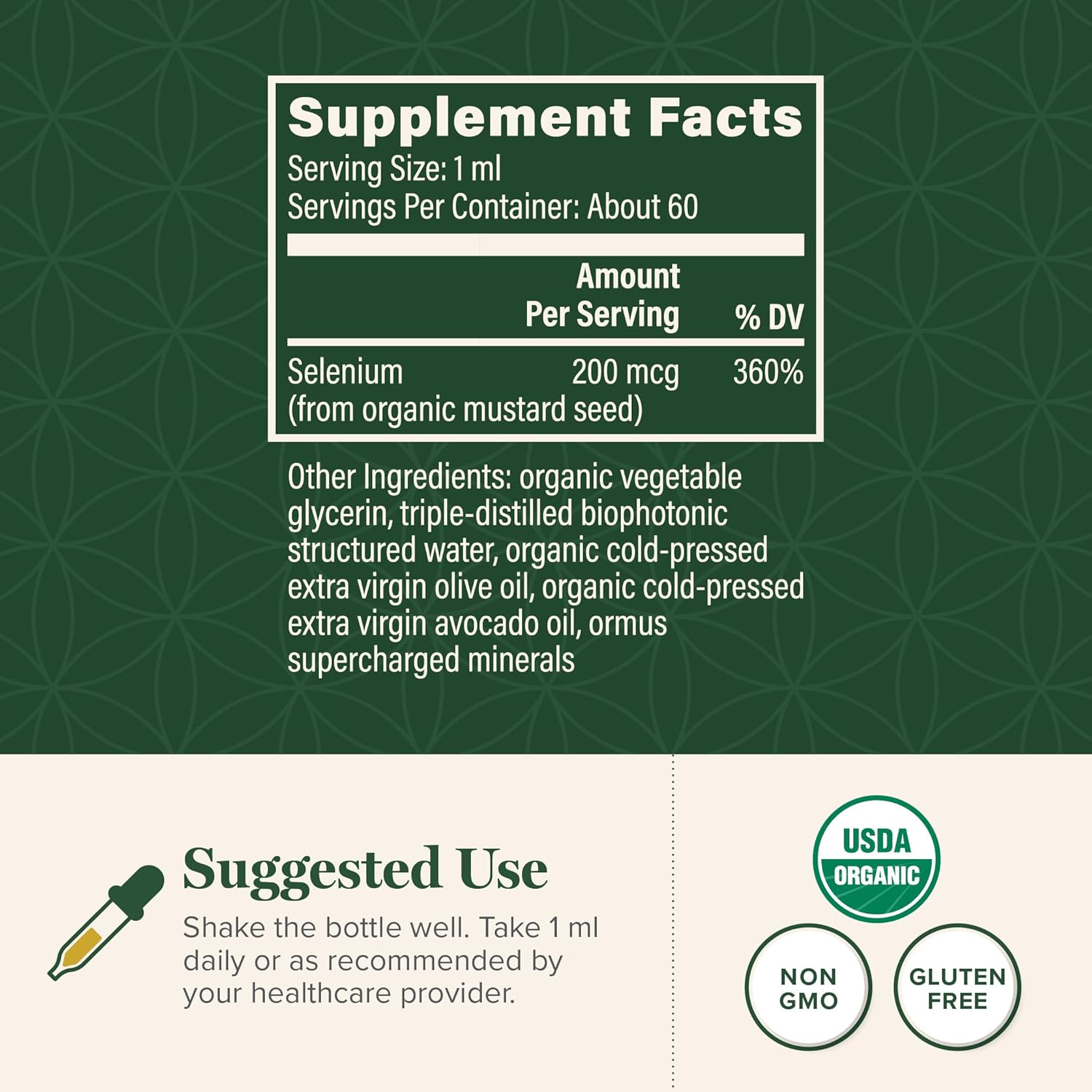 Global Healing Center - Selenium 200mcg, Selenium Supplement Drops with Organic Ingredients, Antioxidants for Thyroid and Immune Support, Non-GMO & Gluten-Free, for Men & Women - 2 Fl Oz Nirvana Guru