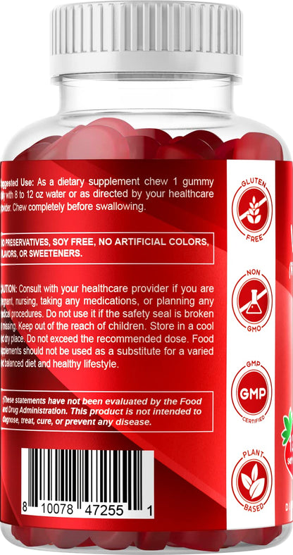 Vitamatic Sugar Free Vitamin A 25000 IU Gummies (Retinyl Palmitate) - Natural Strawberry Flavor - 120 Pectin Based Gummies (1 Bottle) Nirvana Guru