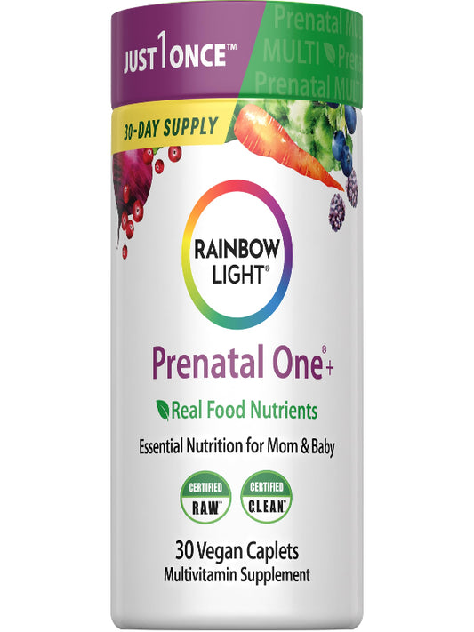 Rainbow Light Prenatal One High Potency Daily Multivitamin with Folate, Ginger and Probiotics; Supports Mom and Baby from Conception to Nursing; Vegan, 150 Tablets,* Pack May Vary Nirvana Guru