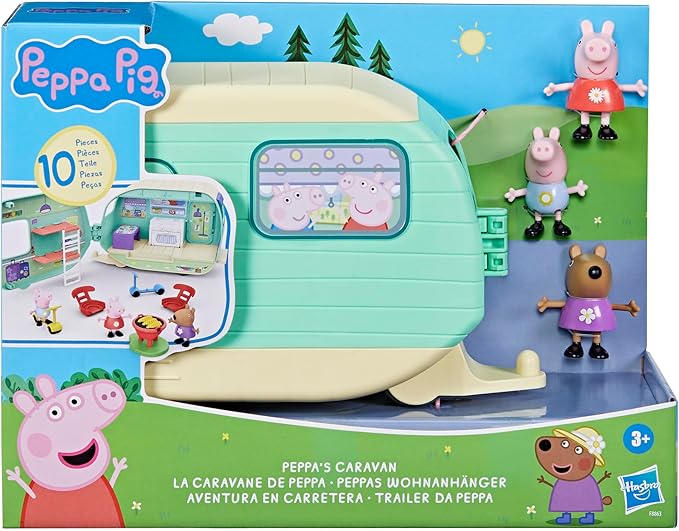 Peppa Pig Caravan Playset for Girls and Boys, 3 Figures, 6 Accessories, Preschool Toys, Kids Gifts, Ages 3+ nirvanaguru