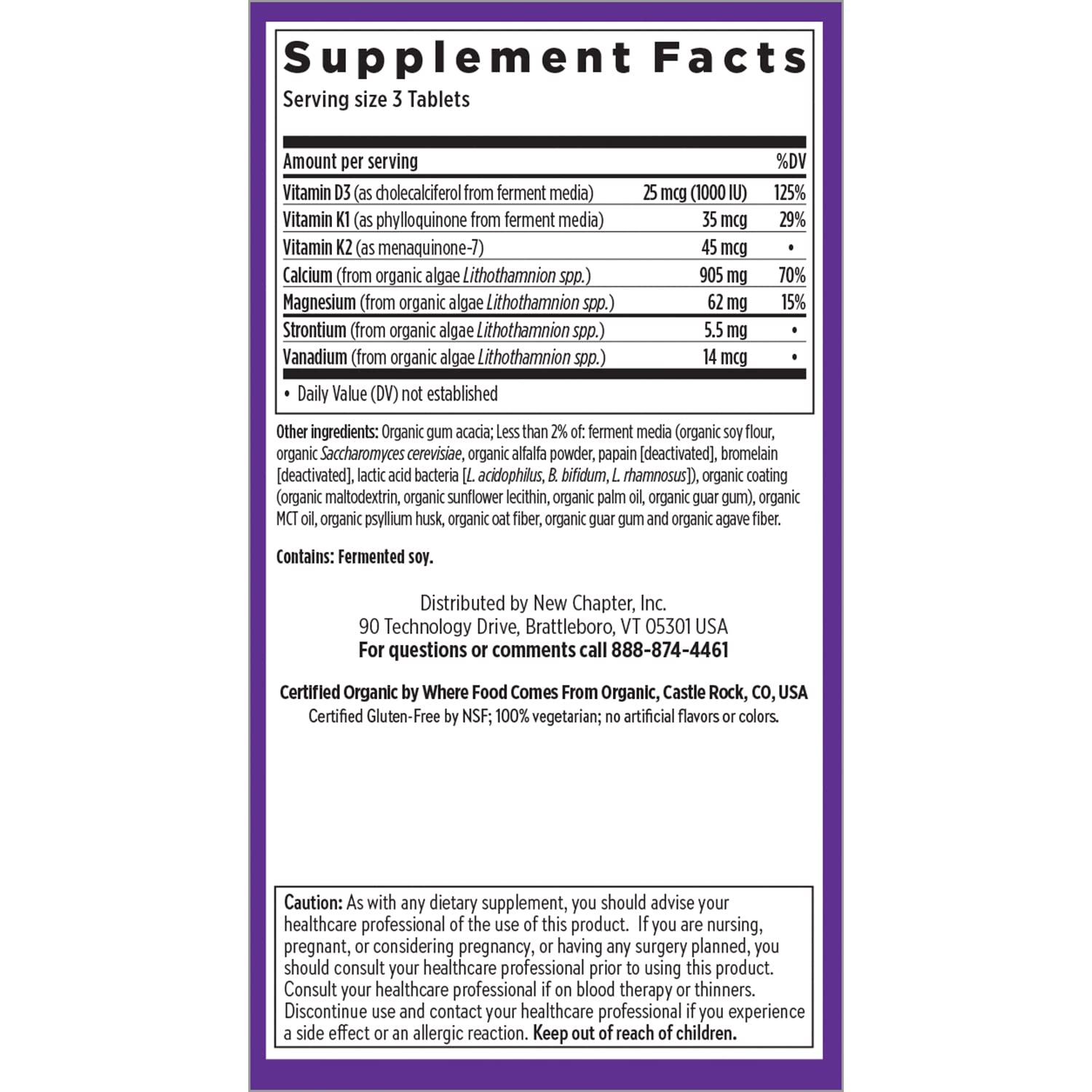 New Chapter Calcium Supplement - Bone Strength Organic Calcium with Magnesium, Vitamin D3+K2, 70+ Trace Minerals for Bone Health, Gluten Free, Easy to Swallow Slim Tablets - 120 Count Nirvana Guru