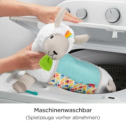 Fisher-Price Baby Toy Grow-with-Me Tummy Time Llama Wedge Support with Mirror, Teether & Rattle for Developmental Play Newborns Ages 0+ Months Nirvana Guru