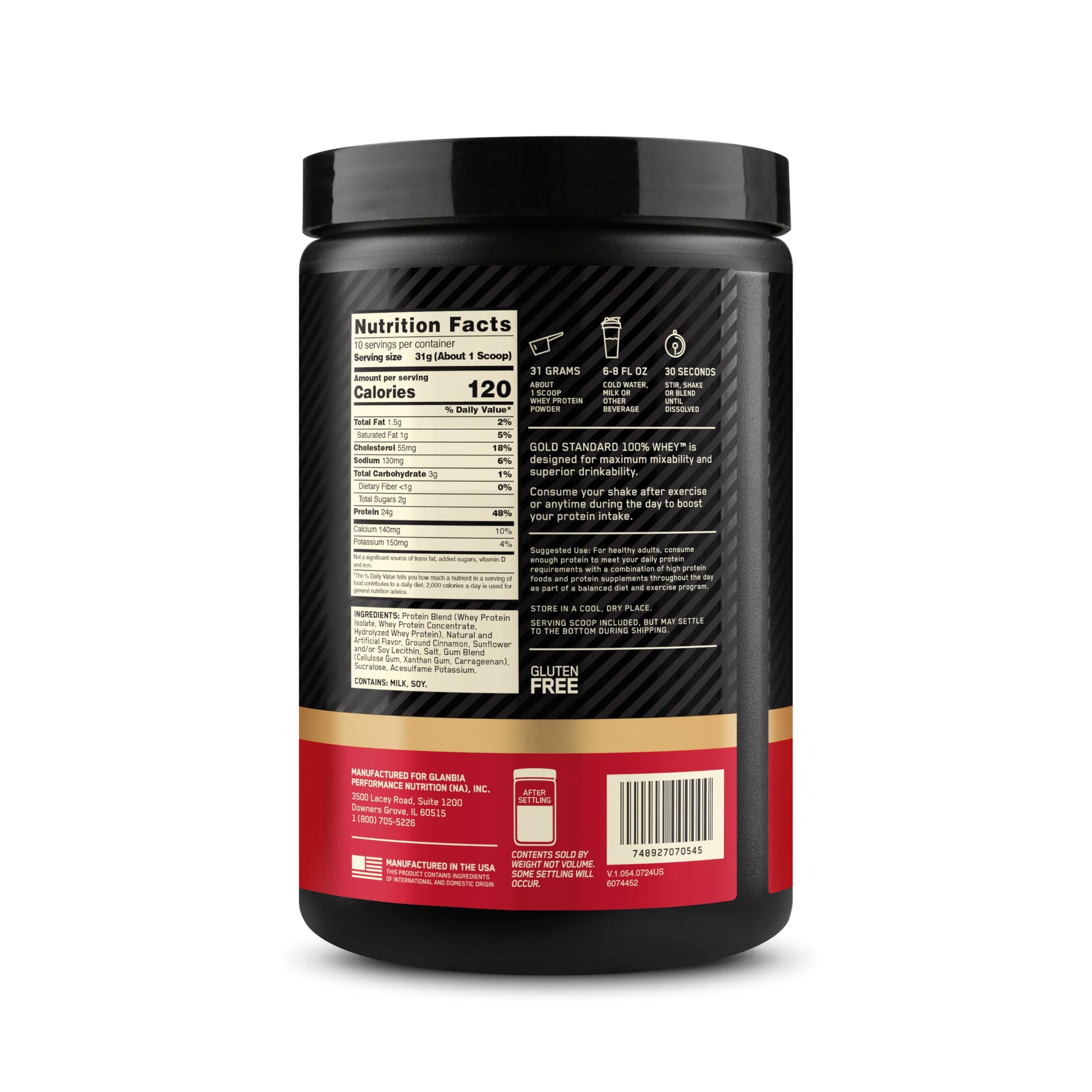 Optimum Nutrition Gold Standard 100% Whey Protein Powder, Double Rich Chocolate, 0.68 Pound (Pack of 1) - Nirvana Guru