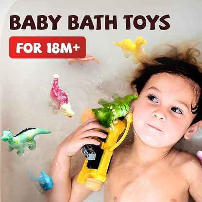 Hely Cancy Dinosaur Bath Toys - No Hole Bath Toys for Kids,Baby Bath Toys for Shower Water Pool Toys nirvanaguru