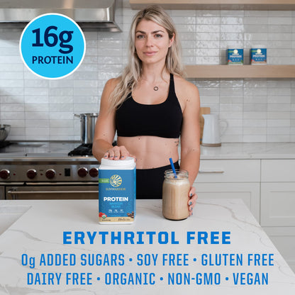 Organic Plant Based Protein Powder | Vegan Organic Protein Powder Vanilla Flavored with BCAA Amino Acids & Hemp Seed Pea Blend | Non-GMO Soy Dairy Filler & Gluten Free (Vanilla, 32 Servings) - Nirvana Guru