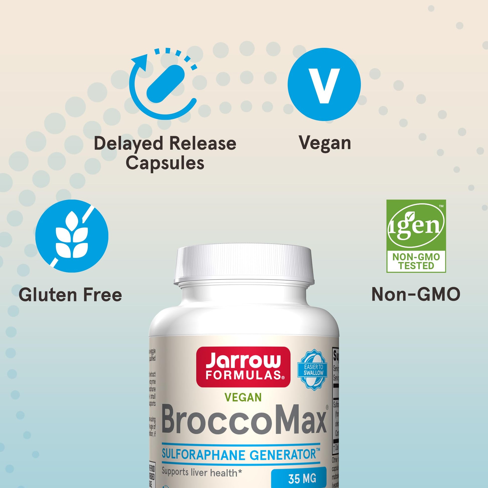 Jarrow Formulas BroccoMax Sulforaphane Glucosinolate 35 MG, Sulforaphane Generator Supports Liver Health, 120 Veggie Capsules, Up to a 60 Day Supply - Nirvana Guru
