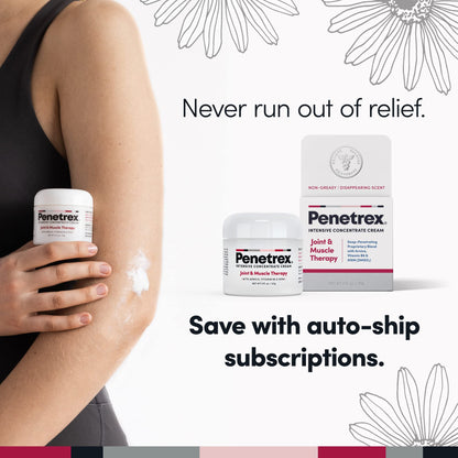 Penetrex Joint & Muscle Therapy - Soothing Muscle Rub for Back, Neck, Hands, Feet - Premium Whole Body Rub with Arnica, Vitamin B6 MSM & Boswellia - Non-Greasy 2oz Cream