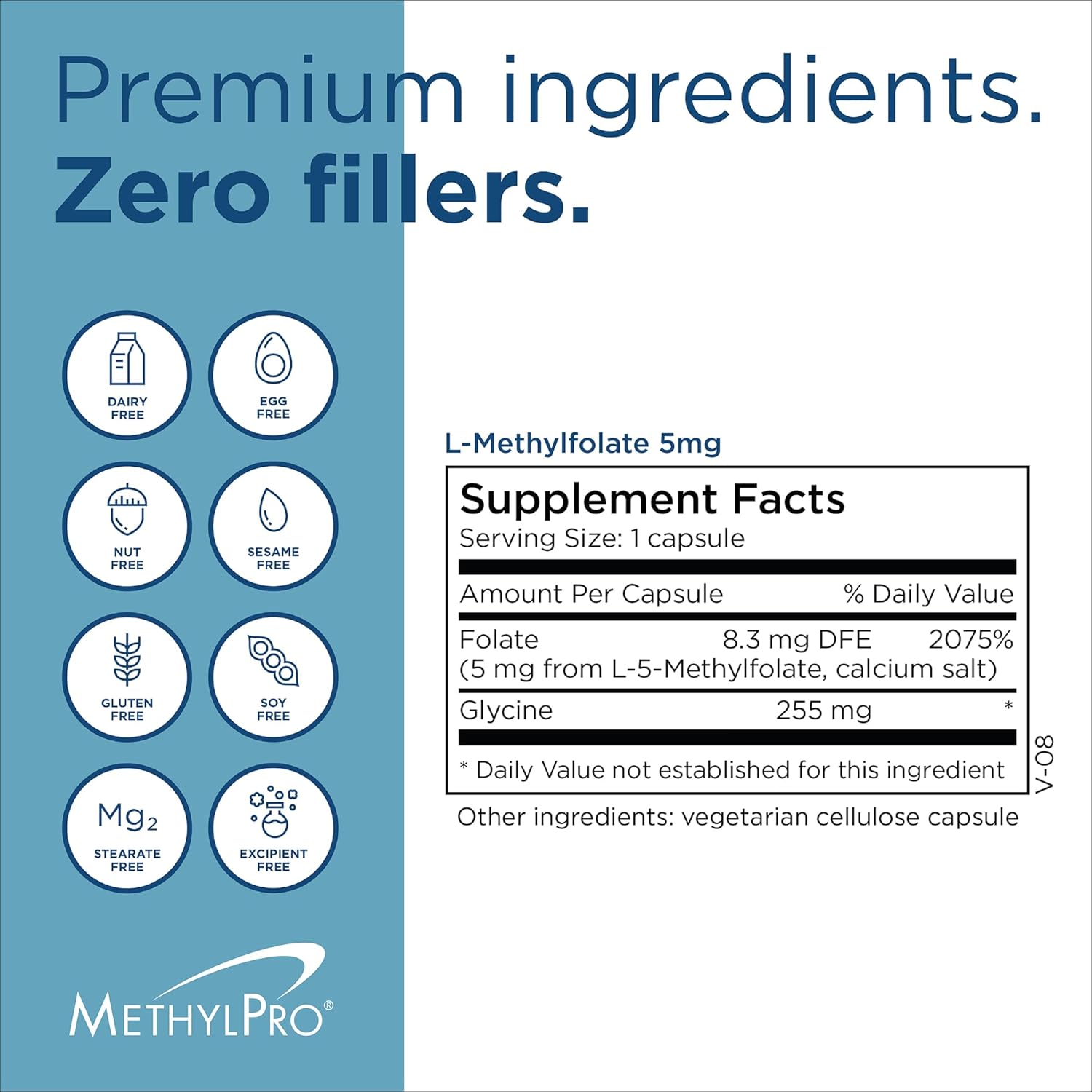 MethylPro L-Methylfolate 5 mg - L Methyl Folate, Methylfolate Supplement for Women & Men, Methylated Vitamin B9 (5-MTHF) for Brain Health, Focus, Calm - 30 Capsules (Pack of 1) - Nirvana Guru