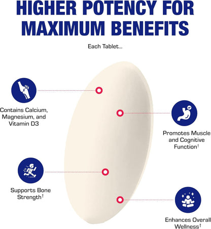 Advanced Calcium Magnesium Supplement - Clinically Formulated Magnesium Calcium with Vitamin D3 B1 B3 & B6 for Muscle Nerve Heart and Bone Health Support - Vegetarian Gluten Free Non-GMO (1 Month) M Nirvana Guru