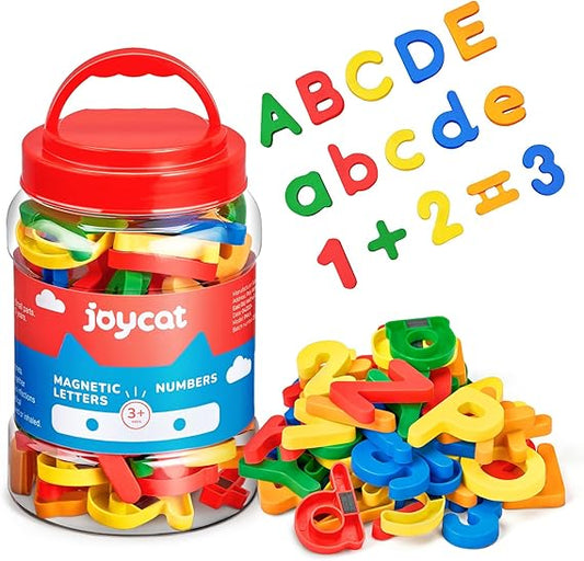JoyCat 78 Pieces Magnetic Letters Numbers Alphabet Fridge Magnets ABC 123 Preschool Educational Learning Plastic Colorful Toy Set Uppercase Lowercase Math Symbols for Toddlers Kids nirvanaguru