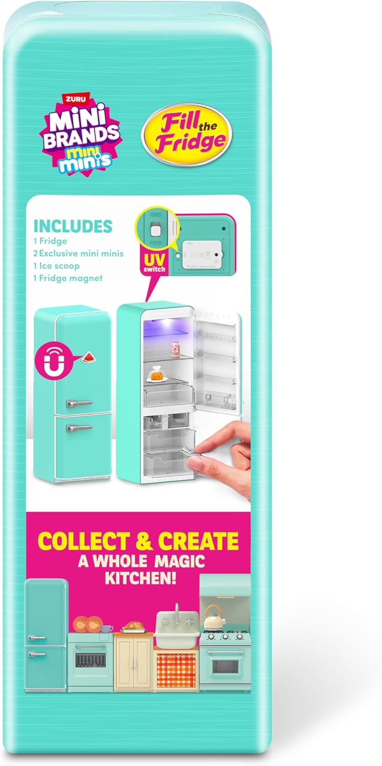 ZURU Mini Brands Fill the Fridge Mini Fridge Playset 1 Fridge 2 Capsules Mini Brand