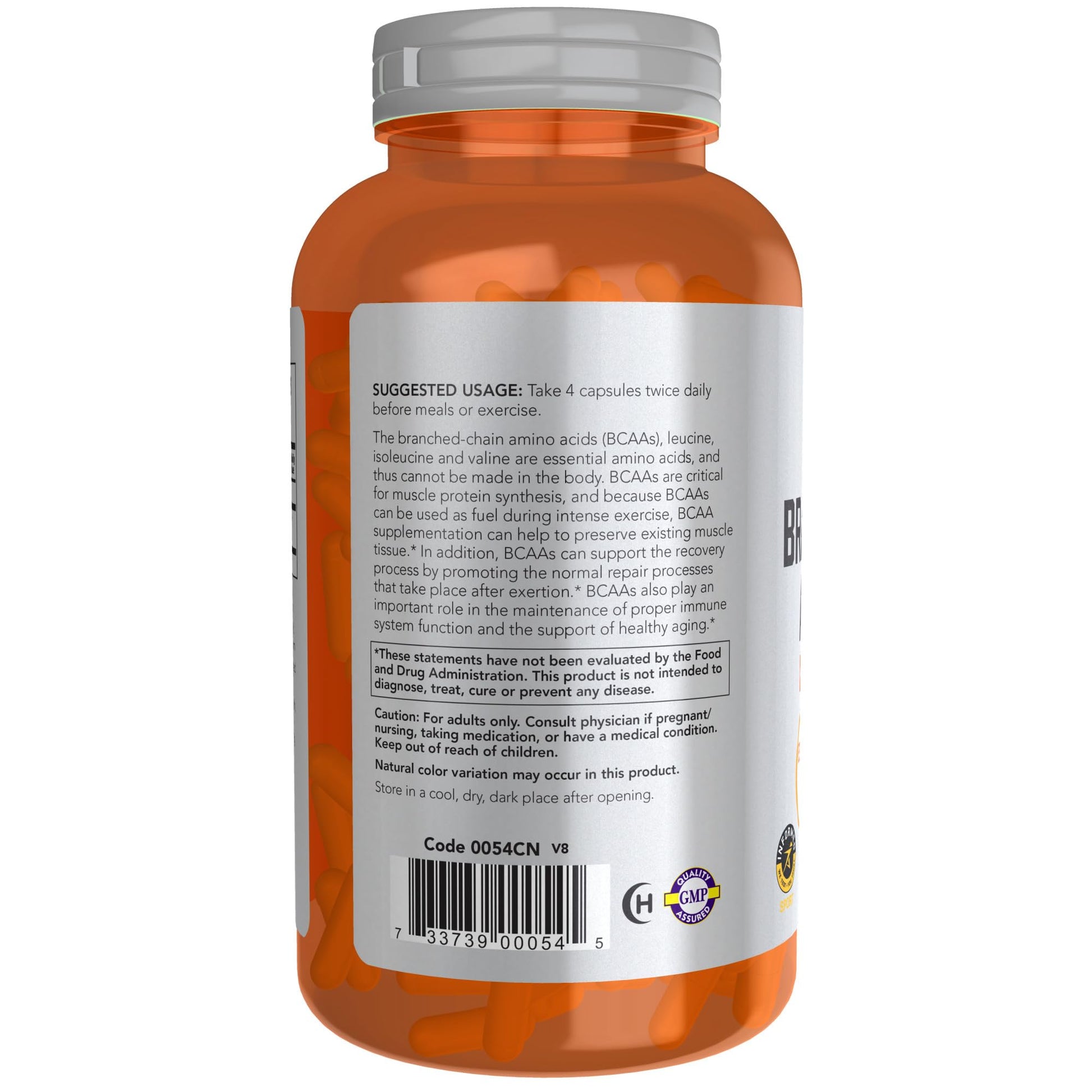 NOW Foods Sports Nutrition, Branched Chain Amino Acids, With Leucine, Isoleucine and Valine, 240 Veg Capsules Nirvana Guru