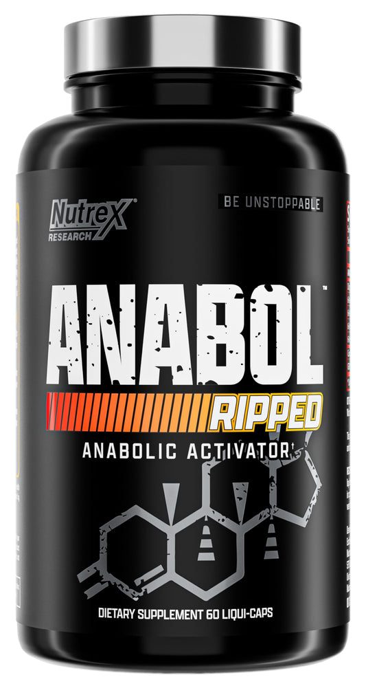 Nutrex Research Anabol Ripped Anabolic Muscle Builder for Men, 2-in-1 Muscle Builder and Shredding Supplement, (60 Count) Nirvana Guru