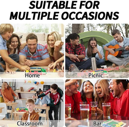 Nicecho Shut The Box Dice Game,2-4 Player Family Wooden Board Table Math Games for Adults and Kids, 8 Dices Classics Tabletop Version Games for Classroom,Home,Party or Pub nirvanaguru